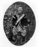 Oun Kham (1811 or 1816 - December 15, 1895) was King of Luang Prabang from 1872 to 1887 and a second time between 1889 and 1895. On 7 June, 1887 the Lao royal capital was seized and sacked; the elderly ruler barely escaped with his life. Between his two ruling periods he was exiled to Bangkok in Thailand where he gave assistance to Auguste Pavie ( the first French vice-consul in Luang Prabang in 1885). The last two years of his reign ended with the establishment of a French protectorate over Laos.